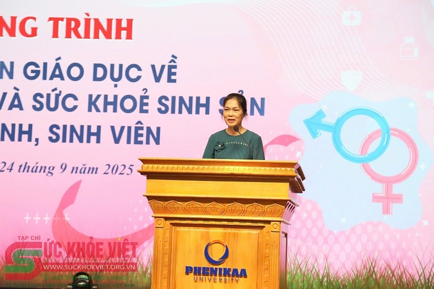 PGS.TS Trần Thị Minh Tâm - Phó Hiệu trưởng Trường Y Dược, Đại học Phenikaa chia sẻ tại sự kiện