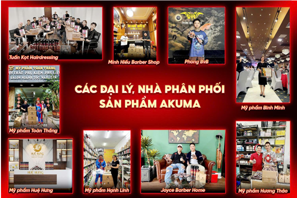 AKUMA – Thương hiệu men-care Việt Nam đồng hành cùng cộng đồng barber Hệ thống đại lý, nhà phân phối của AKUMA trải rộng trên cả nước