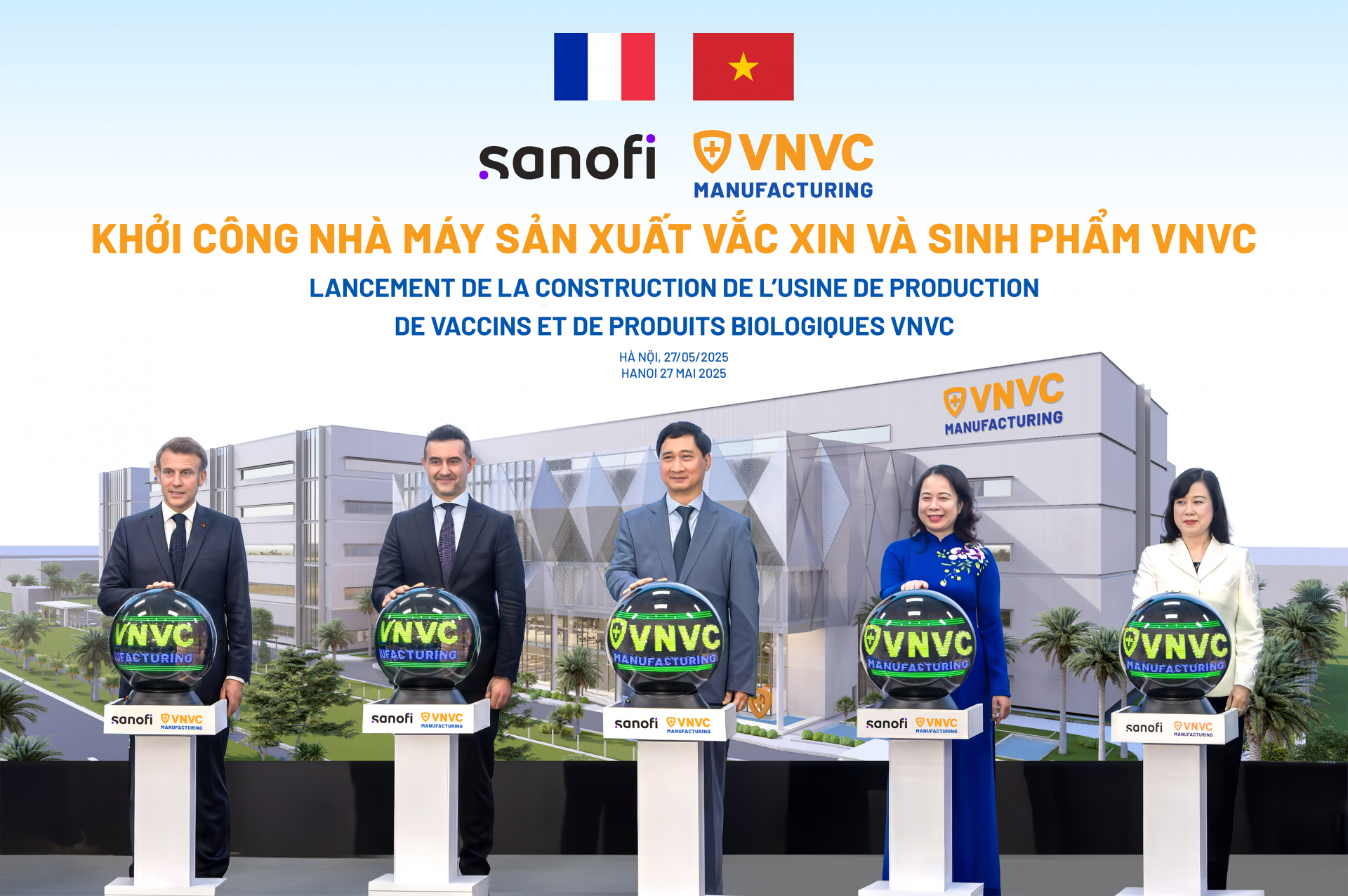 Các vắc xin thế hệ mới theo công nghệ của Pháp sẽ được sản xuất tại Nhà máy Vắc xin và Sinh phẩm VNVC từ năm 2028 Trong nhiều năm qua, VNVC đã đầu tư phát triển hệ sinh thái vắc xin toàn diện với gần 300 trung tâm tiêm chủng trên toàn quốc, hệ thống bảo quản vắc xin và triển khai tiêm chủng an toàn, chi phí hợp lý trên toàn quốc, giúp hàng chục triệu trẻ em và người lớn dễ dàng tiếp cận vắc xin thế hệ mới bảo vệ sức khoẻ.
